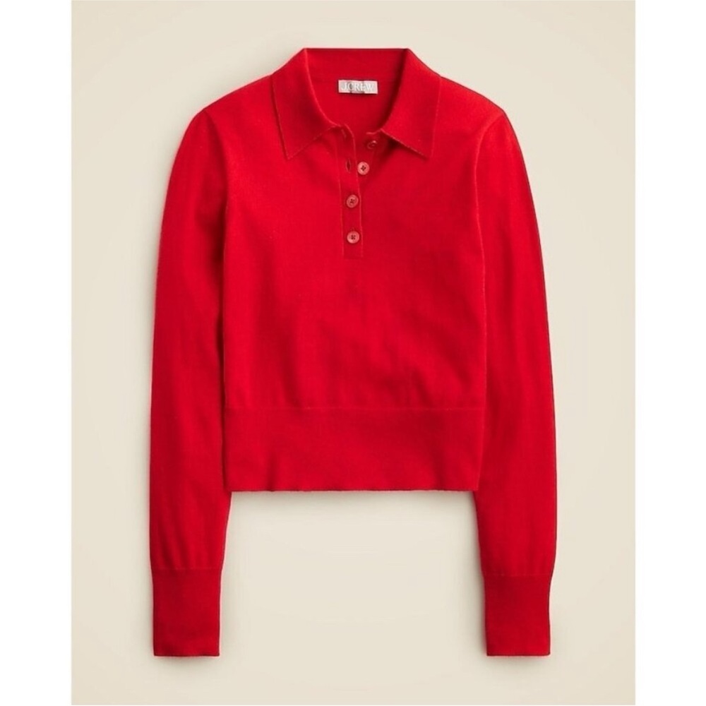 J. Crew Cashmere Long Sleeve Polo